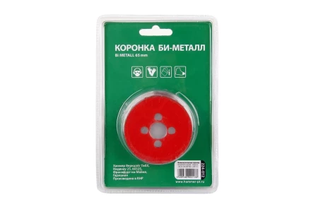 Коронка биметаллическая HAMMER Ф65х38мм 5/8&quot; BiMETALL (224-012) купить в Перми