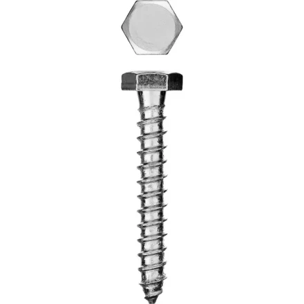 Шурупы ЗУБР &quot;МАСТЕР&quot; с шестигранной головкой, оцинкованные, 6x50мм, 4шт 300456-06-050 купить в Перми