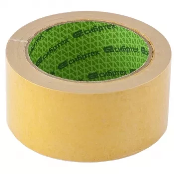 Лента клейкая двусторонняя 50 мм х 5 м на тканевой основе Сибртех 88711 купить в Перми