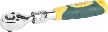 Трещотка для торцовых головок KRAFTOOL &quot;PRO&quot;, телескопическая, Сr-V сталь, 72 зубца, 1/4&quot; 27798-1/4 купить в Перми