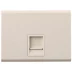 Розетка СВЕТОЗАР &quot;ЭФФЕКТ&quot; компьютерная, одинарная, без вставки и рамки, цвет бежевый SV-54419-B купить в Перми