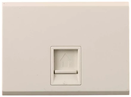 Розетка СВЕТОЗАР &quot;ЭФФЕКТ&quot; компьютерная, одинарная, без вставки и рамки, цвет бежевый SV-54419-B купить в Перми