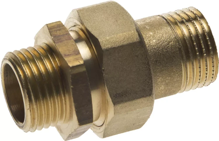 Соединитель GENERAL FITTINGS прямой с накидной гайкой, латунь, ш/ш, 1/2" 51037-S/S-1/2 купить в Перми