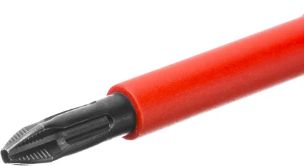 Отвертка KRAFTOOL, высоковольтная, Cr-Mo-V стержень, двухкомпонент. маслобензостойкая рукоятка, PH №2, 100мм 250084-2-100 купить в Перми