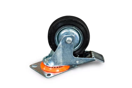 Колесо поворотное резина SCb 42 100 мм с тормозом (N) 1024166 купить в Перми