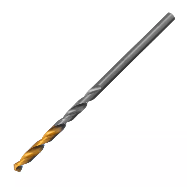 Сверло спиральное по металлу Denzel 2,5 x 57 мм, Р6М5, Golden Tip , 2шт. 718224 купить в Перми