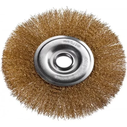 DEXX. Щетка дисковая для УШМ, витая стальная латунированная проволока 0,3мм, 175ммх22мм 35101-175 купить в Перми