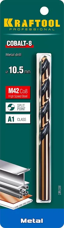 Сверло по металлу HSS-Co 29656-10.5 купить в Перми