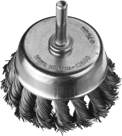 DEXX. Щетка чашечная со шпилькой, жгутированная стальная проволока 0,5мм, 75мм 35111-075 купить в Перми