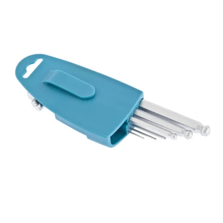 Набор ключей имбусовых HEX 1,5–10 мм S2 9 шт удлиненные с шаром сатинированные Gross 16403 купить в Перми