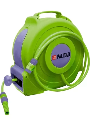 Катушка с поливочным шлангом 20 м, автоматическая, диаметр штуцера 1/2&quot;  PALISAD 67407 купить в Перми