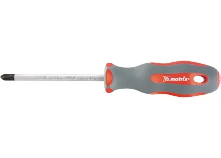 Отвертка Profi SL4 х 75 мм SVСM двухкомпонентная рукоятка Matrix 11958 купить в Перми
