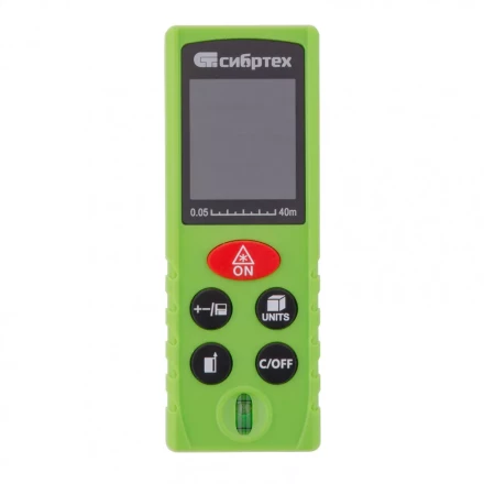 Лазерный дальномер Сибртех PM-40 с пузырьковым уровнем 38010 купить в Перми