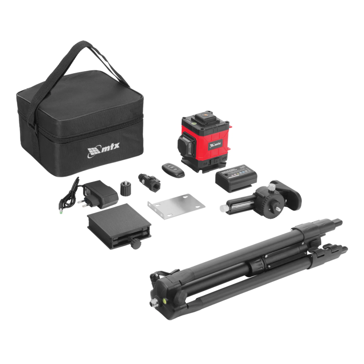 Лазерный уровень м-призм. ML 360-3 Pro SET, 30 м, акк. Li 3000 мАч, состоит из 2 частей// MTX 350835 купить в Перми