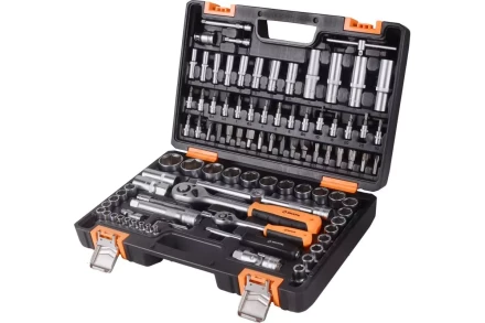 Набор инструментов АВТО, 1/2&quot; , 1/4&quot; , CrV, в кейсе 94 предм Вихрь 73/6/7/7 купить в Перми