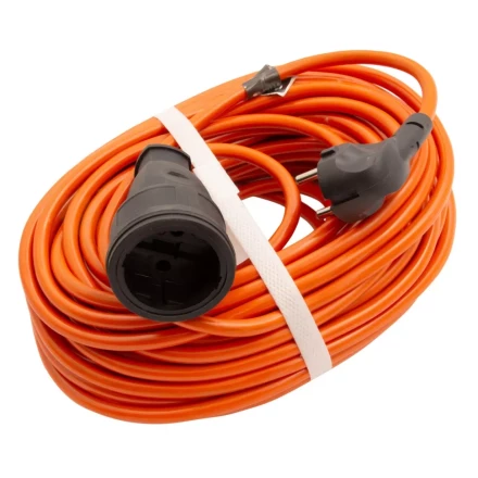 Удлинитель-шнур силовой 20 м Сибртех 95832, 16А, тип УХ16, ПВС, усиленный, 1 розетка без заземления купить в Перми