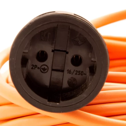Удлинитель-шнур силовой 20 м Сибртех 95832, 16А, тип УХ16, ПВС, усиленный, 1 розетка без заземления купить в Перми