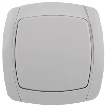 Выключатель СВЕТОЗАР &quot;CITY LIGHT&quot; одноклавишный в сборе, цвет белый, 10А/~250В SV-54230-W купить в Перми