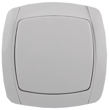 Выключатель СВЕТОЗАР &quot;CITY LIGHT&quot; одноклавишный в сборе, цвет белый, 10А/~250В SV-54230-W купить в Перми