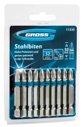 Набор бит РН2х50, сталь S2, 10шт GROSS 11335 купить в Перми