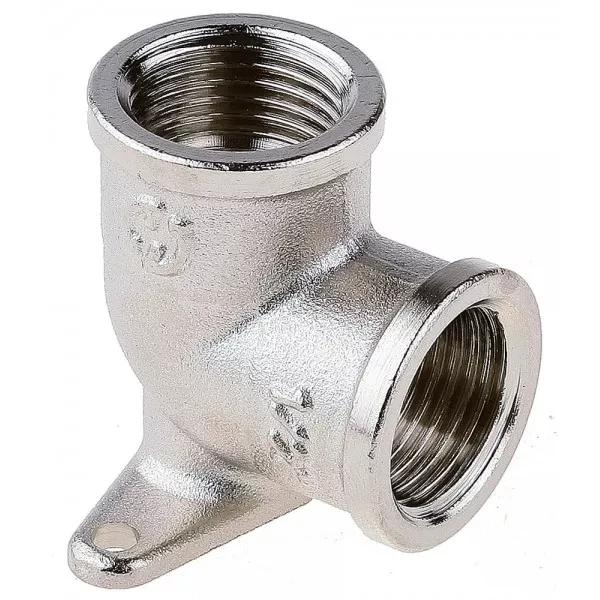 Уголок GENERAL FITTINGS с креплением к стене в двух точках, никелированная латунь, г/г, 1/2" 51075-G/G-1/2 купить в Перми