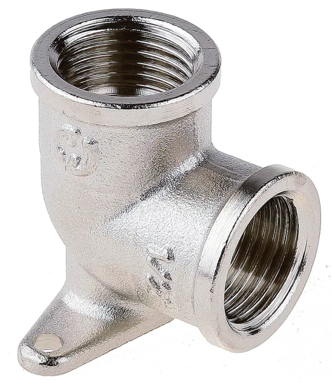 Уголок GENERAL FITTINGS с креплением к стене в двух точках, никелированная латунь, г/г, 1/2" 51075-G/G-1/2 купить в Перми