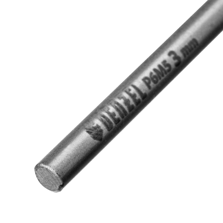 Сверло спиральное по металлу 3 x 60 мм, Р6М5, Golden Tip , 2шт. Denzel 718225 купить в Перми
