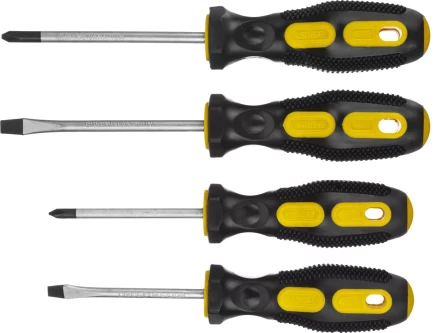 Набор STAYER &quot;MASTER&quot;: Отвертки слесарные, двухкомпонентная рукоятка, магнитный наконечник, 4шт 2513-H4_z01 купить в Перми