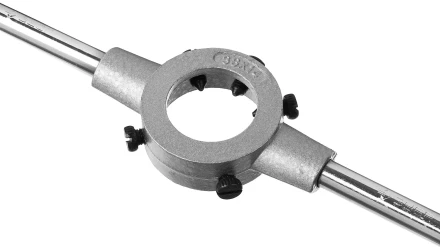 Плашкодержатель, ЗУБР Мастер 28142-38, с центровочными и прижимными винтами, 38х14мм для М12 - М14, L - 315мм 28142-38_z01 купить в Перми