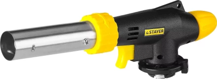 Газовая горелка &quot;ProTerm&quot; на баллон, STAYER &quot;PROFESSIONAL&quot; 55580, с пьезоподжигом, регулировка пламени, цанговое соединение, 1300С 55580 купить в Перми