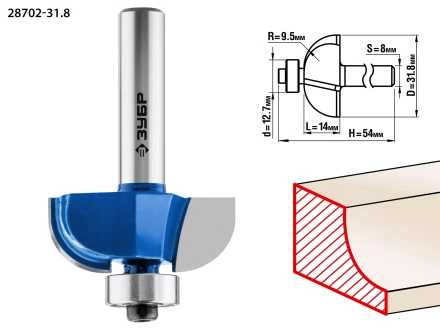 Фрезы кромочные калевочные №2 с подшипником 127мм серия ПРОФЕССИОНАЛ купить в Перми