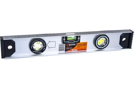 Уровень алюминиевый «Рельс» 400мм 3 глазка фрезерованный Вихрь 900/73/11/4/13 купить в Перми