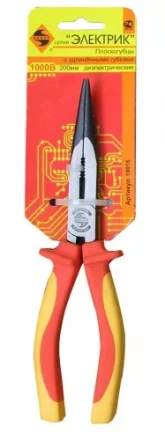 Плоскогубцы с удл. губками  диэлектр. 200мм 1/6/60 19016 купить в Перми