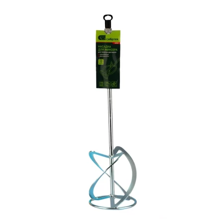 Насадка для миксера, для тяжелых растворов Сибртех, 160 х 590 мм, оцинкованная, хвостовик резьба М14, 848967 купить в Перми