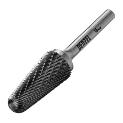 Борфреза по металлу твердосплавная Denzel 72073, коническая закругленная, тип-L, 16 мм