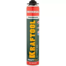 Пена "PREMIUM" профессиональная, монтажная, пистолетная, всесезонная, 750мл, KRAFTOOL 41182_z01
