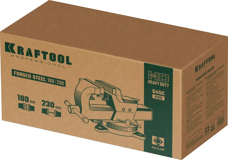 Тиски KRAFTOOL FORGE кованные стальные 32700-230 купить в Перми