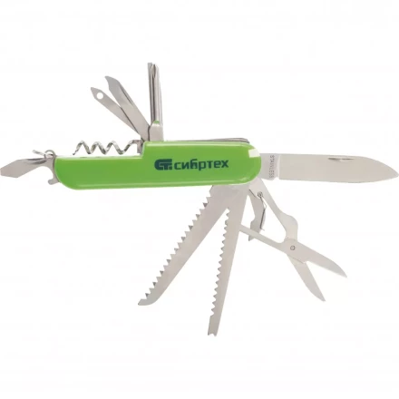 Нож многофункциональный компактный размер 15 функций 90 мм Сибртех 17626 купить в Перми