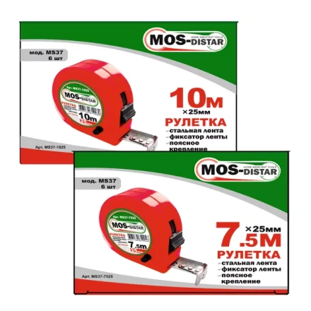 Рулетка измерительная MOS-DISTAR MS37-7525 купить в Перми