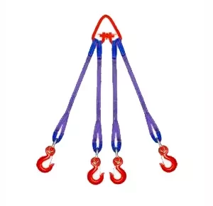 Строп текстильный четырехветвевой 4СТ 20 т  L=8 м  SF6 200 мм Звено РТ-3 купить в Перми