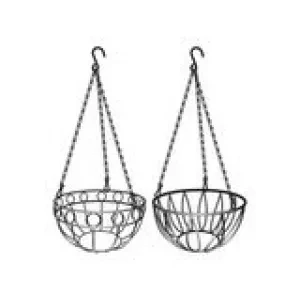 Подвесное кашпо диаметр 25,4 см высота с цепью и крюком 53,5 см  PALISAD 69016 купить в Перми