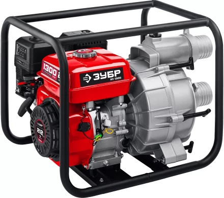 ЗУБР 1300 л/мин, мотопомпа бензиновая для грязной воды (МПГ-1300) купить в Перми