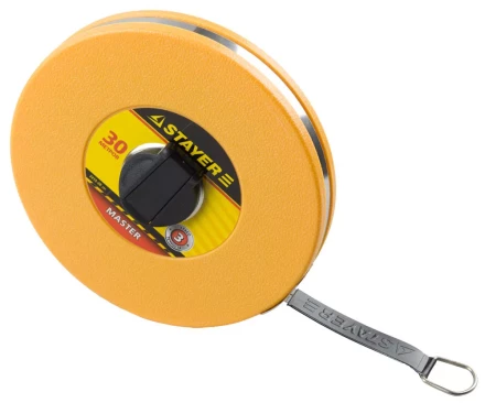 Мерная лента STAYER &quot;MASTER&quot; F-30, фиберглассовое двустороннее полотно, 30м 3415-30_z01 купить в Перми