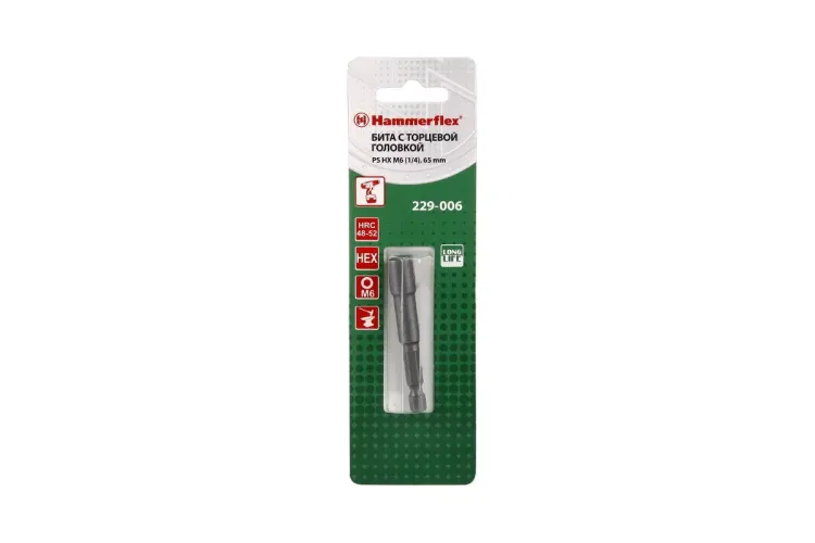 Головка HAMMER размер 1/4'', H 65мм (229-006 PS HX) купить в Перми