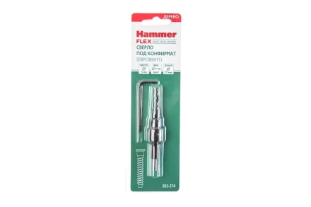 Сверло по дереву HAMMER Ф5х70мм (202-274 DR WD DBL FLUTE) купить в Перми