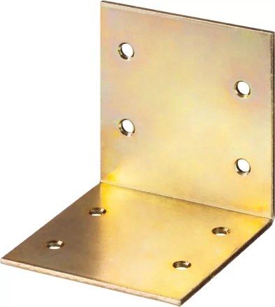 ЗУБР УМШ-2.0, 60 x 60 x 60 x 2 мм, желтый цинк, широкий мебельный уголок (31033-60) купить в Перми