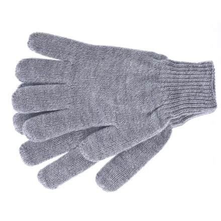 Перчатки трикотажные акрил двойные серое мулине двойная манжета Сибртех Россия 68684 купить в Перми