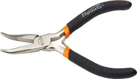Длинногубцы Mini 130 мм никелированные изогнутые авторазжим SPARTA 17822 купить в Перми