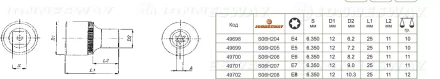 Торцевая головка 1/4&quot;DR внешний TORX Е-4 S06H204 Jonnesway 49698 купить в Перми