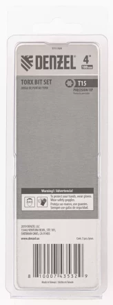 Бита T15x100 мм, 5 шт. Denzel 7711329 купить в Перми